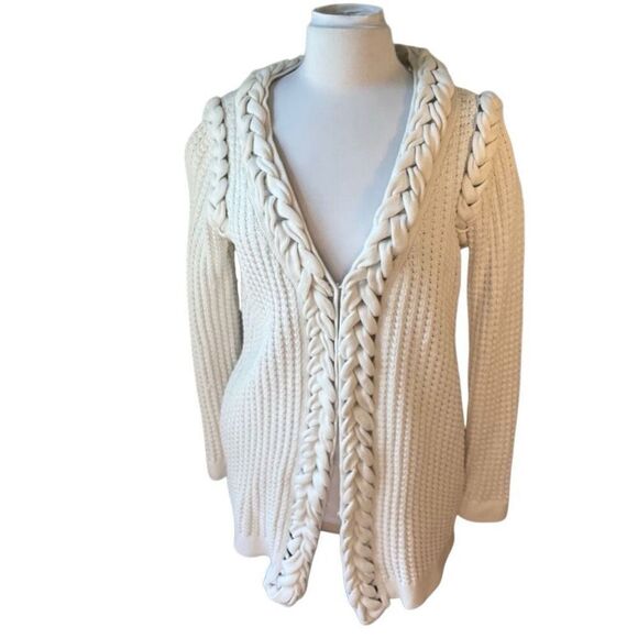 TIBI Cotton/Silk Braided Cardigan with Pockets!!!! Size Medium. Beautiful! - Picture 3 of 16